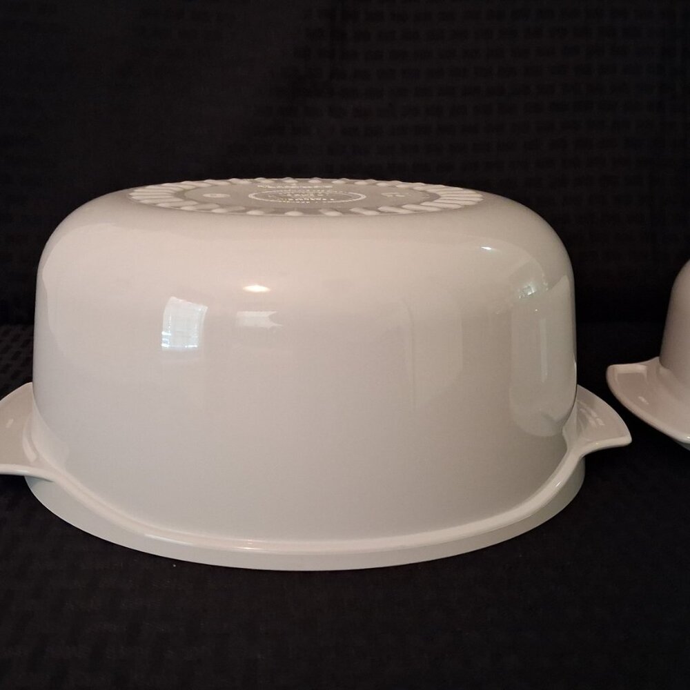 Tupperware Microwave Stack Cooker White 2 Piece 3 Qt -1 3/4 qt 2192 and 2210 - Picture 6 of 8
